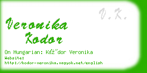 veronika kodor business card